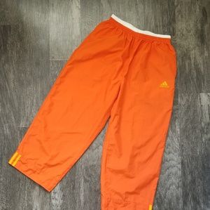 ADIDAS 90'S STYLE WINDBREAKER WIDE LEG CAPRI PANTS